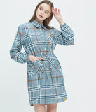 ロマンティッククラウン(ROMANTIC CROWN)GNAC TARTAN CHECK DRESS_LIGHT BLUE