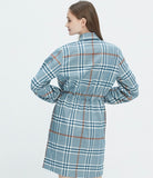 ロマンティッククラウン(ROMANTIC CROWN)GNAC TARTAN CHECK DRESS_LIGHT BLUE