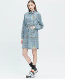 ロマンティッククラウン(ROMANTIC CROWN)GNAC TARTAN CHECK DRESS_LIGHT BLUE