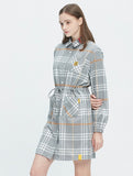 ロマンティッククラウン(ROMANTIC CROWN)GNAC TARTAN CHECK DRESS_GREY