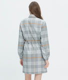 ロマンティッククラウン(ROMANTIC CROWN)GNAC TARTAN CHECK DRESS_GREY