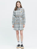 ロマンティッククラウン(ROMANTIC CROWN)GNAC TARTAN CHECK DRESS_GREY