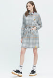 ロマンティッククラウン(ROMANTIC CROWN)GNAC TARTAN CHECK DRESS_GREY