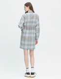 ロマンティッククラウン(ROMANTIC CROWN)GNAC TARTAN CHECK DRESS_GREY