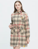 ロマンティッククラウン(ROMANTIC CROWN)GNAC TARTAN CHECK DRESS_BEIGE