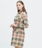 ロマンティッククラウン(ROMANTIC CROWN)GNAC TARTAN CHECK DRESS_BEIGE