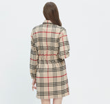 ロマンティッククラウン(ROMANTIC CROWN)GNAC TARTAN CHECK DRESS_BEIGE