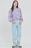 ロマンティッククラウン(ROMANTIC CROWN) TIE DYE LOGO SWEAT SHIRT_PURPLE