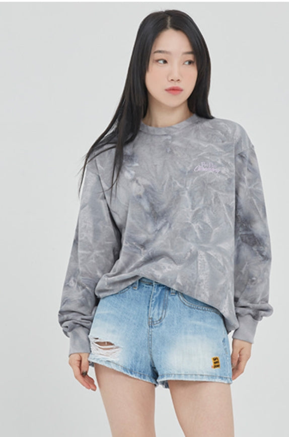 ロマンティッククラウン(ROMANTIC CROWN) TIE DYE LOGO SWEAT SHIRT_GREY