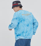 ロマンティッククラウン(ROMANTIC CROWN) TIE DYE LOGO SWEAT SHIRT_BLUE