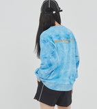 ロマンティッククラウン(ROMANTIC CROWN) TIE DYE LOGO SWEAT SHIRT_BLUE