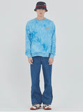 ロマンティッククラウン(ROMANTIC CROWN) TIE DYE LOGO SWEAT SHIRT_BLUE