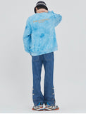 ロマンティッククラウン(ROMANTIC CROWN) TIE DYE LOGO SWEAT SHIRT_BLUE
