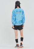 ロマンティッククラウン(ROMANTIC CROWN) TIE DYE LOGO SWEAT SHIRT_BLUE