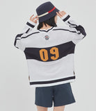 ロマンティッククラウン(ROMANTIC CROWN) SCOREBOARD KNIT_WHITE