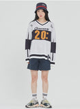 ロマンティッククラウン(ROMANTIC CROWN) SCOREBOARD KNIT_WHITE