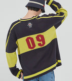 ロマンティッククラウン(ROMANTIC CROWN) SCOREBOARD KNIT_NAVY