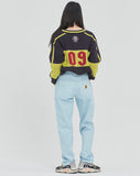 ロマンティッククラウン(ROMANTIC CROWN) SCOREBOARD KNIT_NAVY