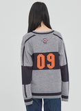 ロマンティッククラウン(ROMANTIC CROWN) SCOREBOARD KNIT_GREY