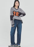 ロマンティッククラウン(ROMANTIC CROWN) SCOREBOARD KNIT_GREY