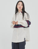 ロマンティッククラウン(ROMANTIC CROWN) RMTCRW CROSS LINE SHIRT_OATMEAL