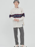 ロマンティッククラウン(ROMANTIC CROWN) RMTCRW CROSS LINE SHIRT_OATMEAL