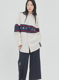 ロマンティッククラウン(ROMANTIC CROWN) RMTCRW CROSS LINE SHIRT_OATMEAL