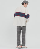 ロマンティッククラウン(ROMANTIC CROWN) RMTCRW CROSS LINE SHIRT_OATMEAL