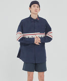 ロマンティッククラウン(ROMANTIC CROWN) RMTCRW CROSS LINE SHIRT_NAVY