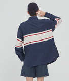 ロマンティッククラウン(ROMANTIC CROWN) RMTCRW CROSS LINE SHIRT_NAVY