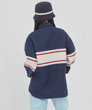 ロマンティッククラウン(ROMANTIC CROWN) RMTCRW CROSS LINE SHIRT_NAVY