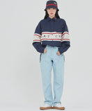 ロマンティッククラウン(ROMANTIC CROWN) RMTCRW CROSS LINE SHIRT_NAVY