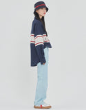 ロマンティッククラウン(ROMANTIC CROWN) RMTCRW CROSS LINE SHIRT_NAVY