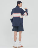 ロマンティッククラウン(ROMANTIC CROWN) RMTCRW CROSS LINE SHIRT_NAVY
