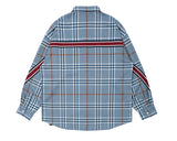 ロマンティッククラウン(ROMANTIC CROWN) BACK LINE CHECK SHIRT_LIGHT BLUE