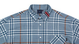 ロマンティッククラウン(ROMANTIC CROWN) BACK LINE CHECK SHIRT_LIGHT BLUE