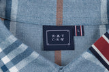 ロマンティッククラウン(ROMANTIC CROWN) BACK LINE CHECK SHIRT_LIGHT BLUE