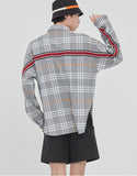 ロマンティッククラウン(ROMANTIC CROWN)BACK LINE CHECK SHIRT_GREY