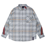 ロマンティッククラウン(ROMANTIC CROWN)BACK LINE CHECK SHIRT_GREY