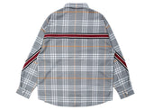 ロマンティッククラウン(ROMANTIC CROWN)BACK LINE CHECK SHIRT_GREY