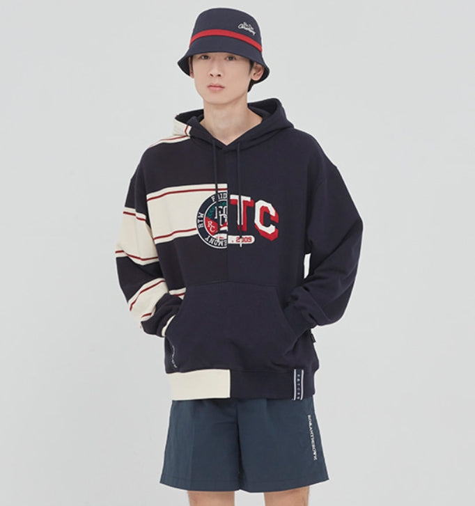 ロマンティッククラウン(ROMANTIC CROWN) HALF TWIN HOODIE_NAVY