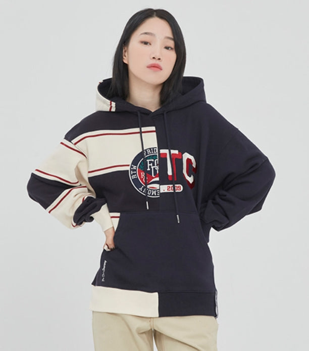 ロマンティッククラウン(ROMANTIC CROWN) HALF TWIN HOODIE_NAVY