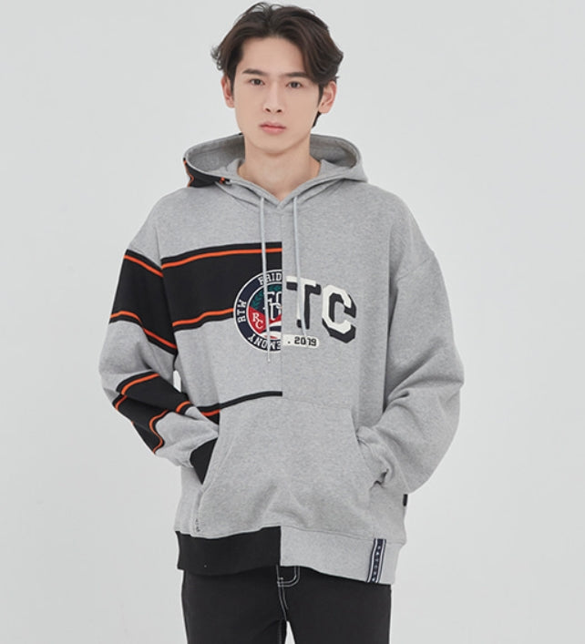 ロマンティッククラウン(ROMANTIC CROWN) HALF TWIN HOODIE_GREY