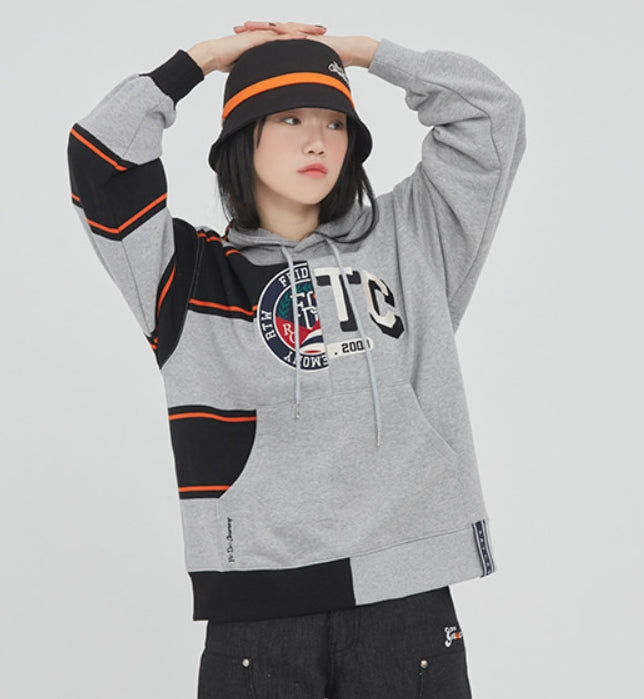 ロマンティッククラウン(ROMANTIC CROWN) HALF TWIN HOODIE_GREY