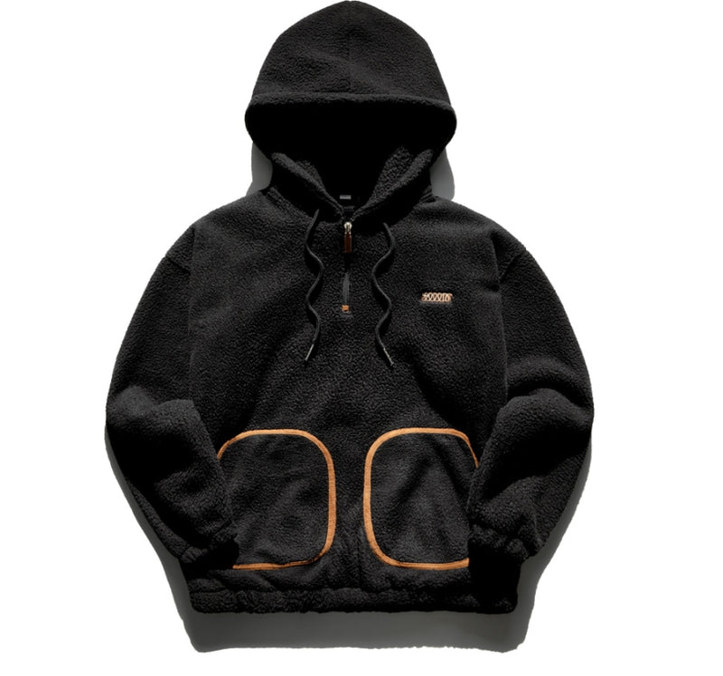 ティーダブリューエヌ(TWN)LINE POCKET LANITAL HOODIE BLACK STHD3256