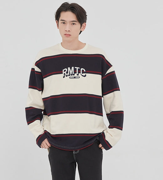 ロマンティッククラウン(ROMANTIC CROWN) RMTC STRIPED LONG SLEEVE_OATMEAL