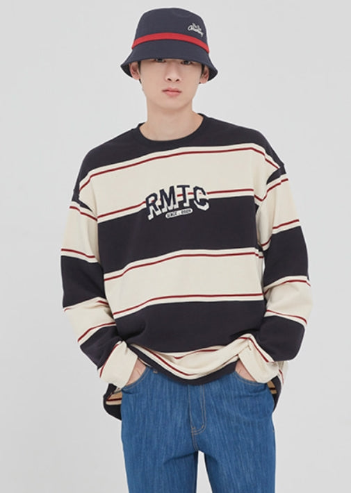 ロマンティッククラウン(ROMANTIC CROWN) RMTC STRIPED LONG SLEEVE_NAVY