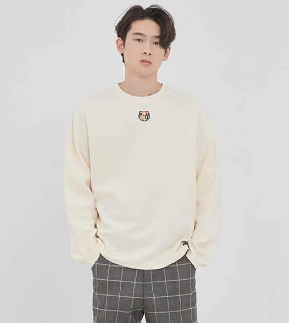 ロマンティッククラウン(ROMANTIC CROWN) WORLD MAP LONG SLEEVE_OATMEAL