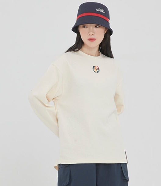 ロマンティッククラウン(ROMANTIC CROWN) WORLD MAP LONG SLEEVE_OATMEAL