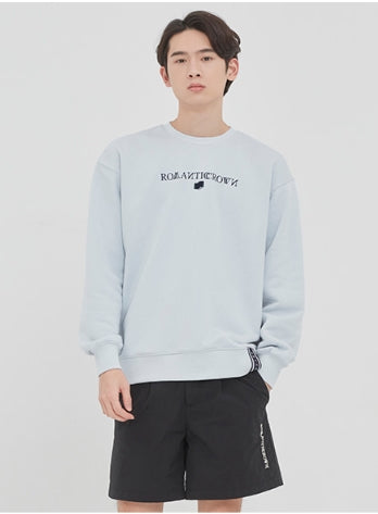 ロマンティッククラウン(ROMANTIC CROWN)RMTCRW LOGO SWEATSHIRT_SKY BLUE（NO NAPPING)